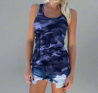 Top | Glow Chic's Camouflage Sleeveless for Stylish Nights