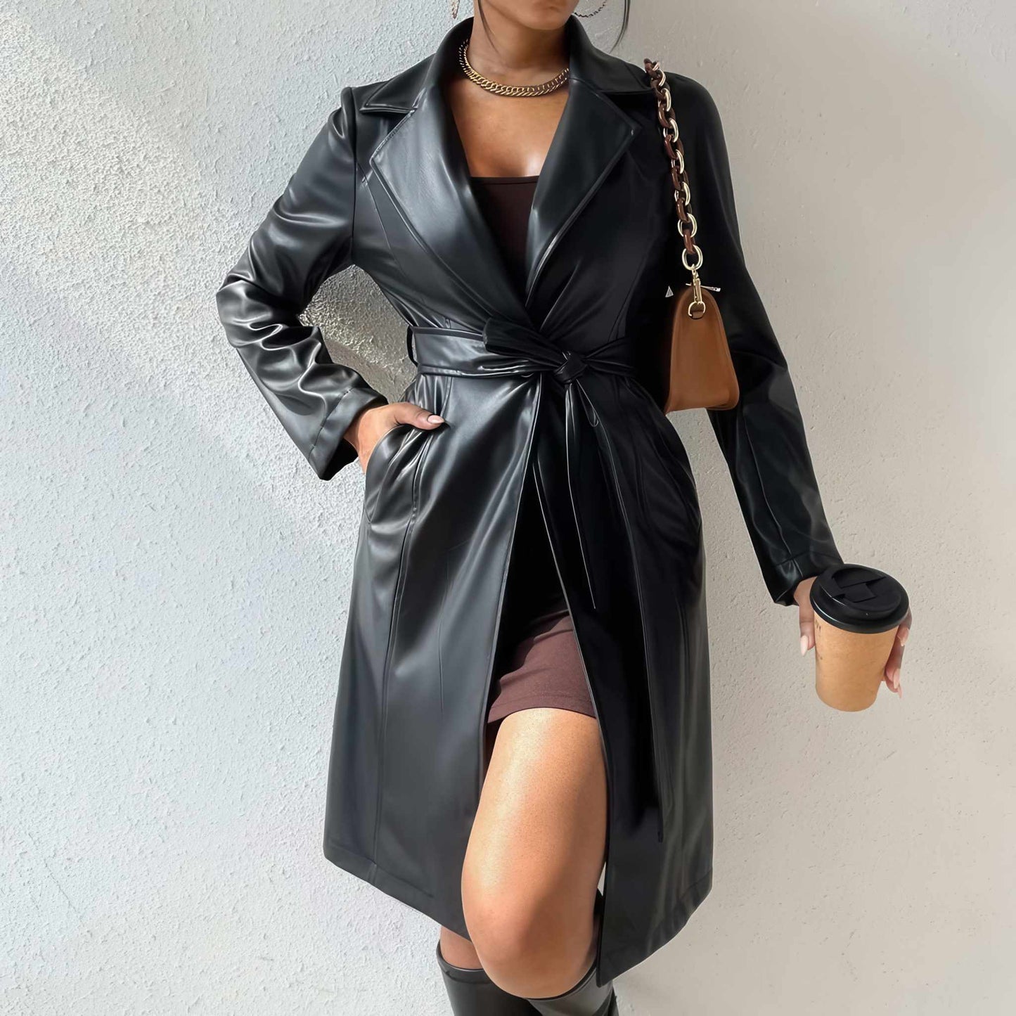 Coat | Glow Chic's Slim Long Sleeved Trench