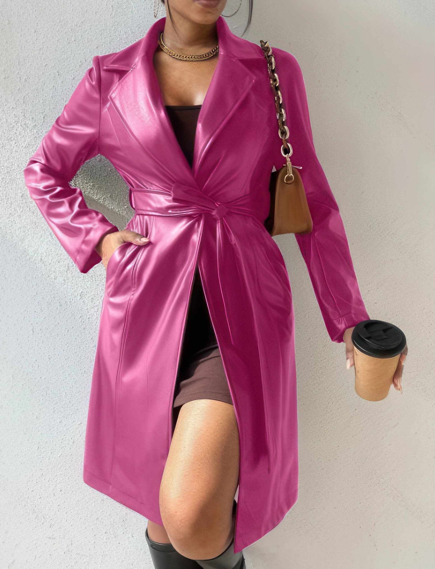 Coat | Glow Chic's Slim Long Sleeved Trench