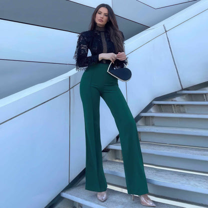 Trousers | Glow Chic's High-Waisted Flared Pants