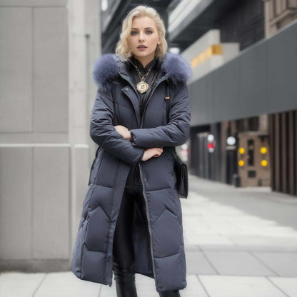 Coat | Glow Chic's Over-the-Knee Cotton-Padded Quilted