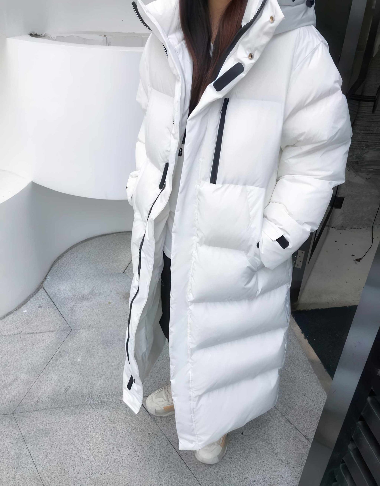 Coat | Korean-style Mid-Length Down Cotton-Padded Coat | Glow Chic