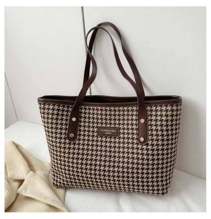 Shoulder Bag | Glow Chic's Winter Fashion Houndstooth Handbag